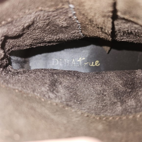 Diba True Womans Cool Wind Ankle Boots Leather Size 7.5m Charcoal Distressed - Picture 5 of 7